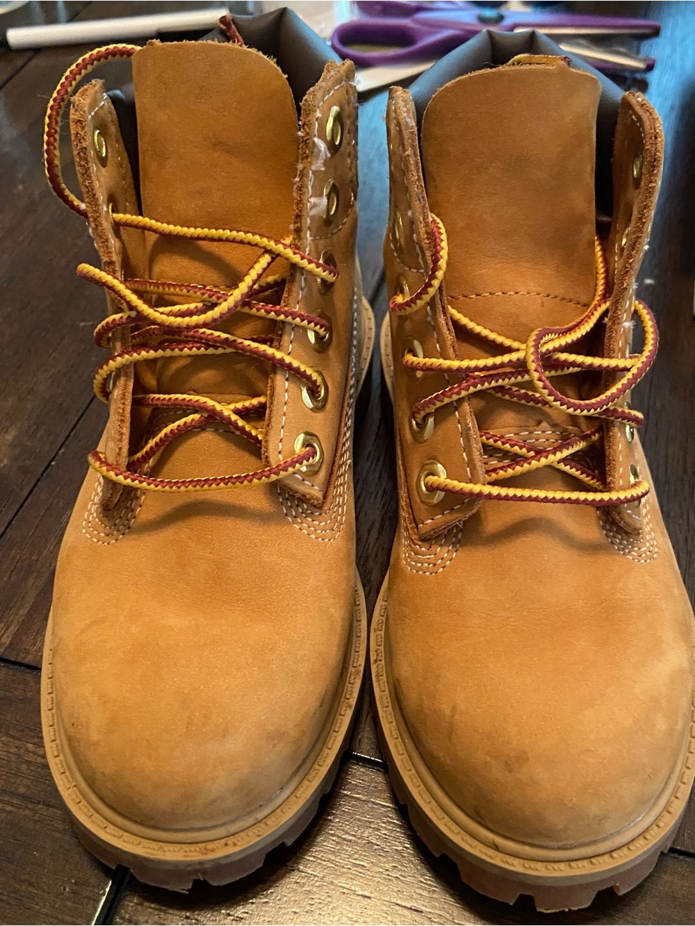 Timberland Wheat Brown Kids' Lace-Up Boots